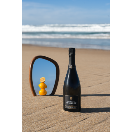 La Croix Soleil - champagne brut nature blanc de blancs Lombard