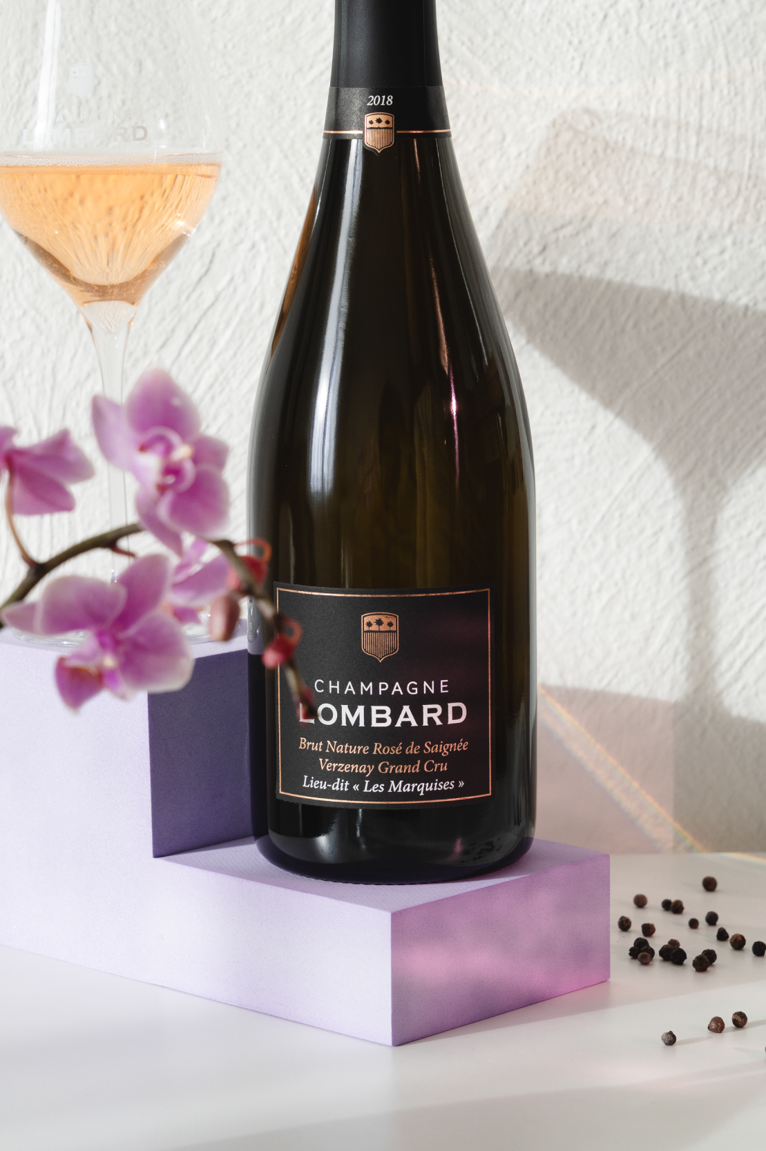 Champagne Lombard Brut Nature Rosé de Saignée