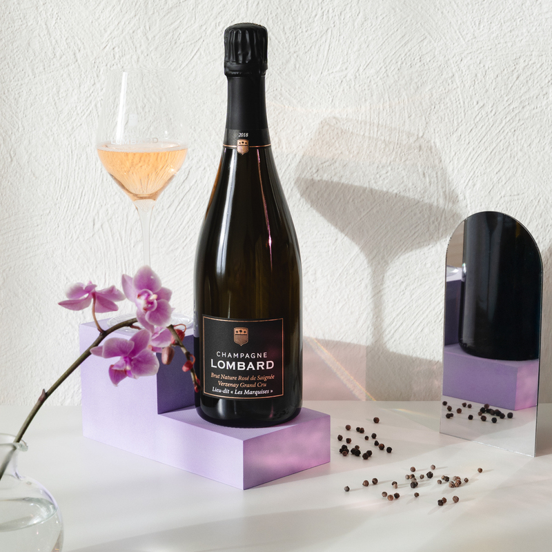 Champagne Lombard Brut Nature Rosé de Saignée